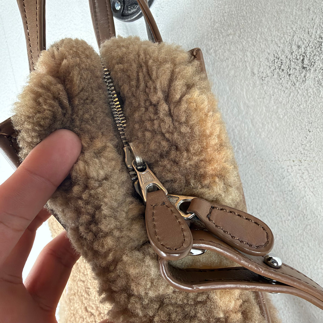 Balenciaga Shearling Bazar Mini Bag
