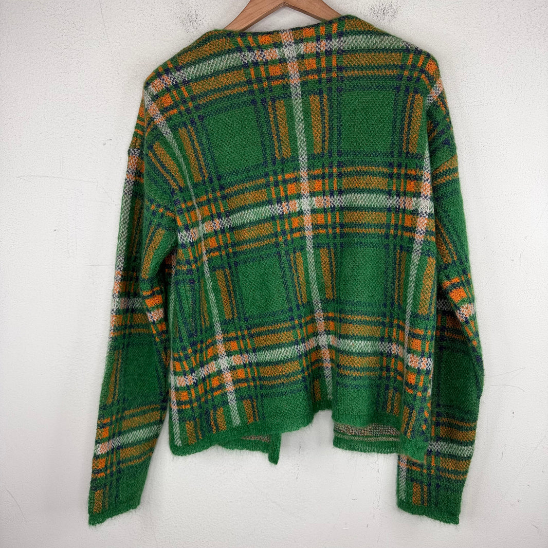 ERL Green Plaid Cardigan