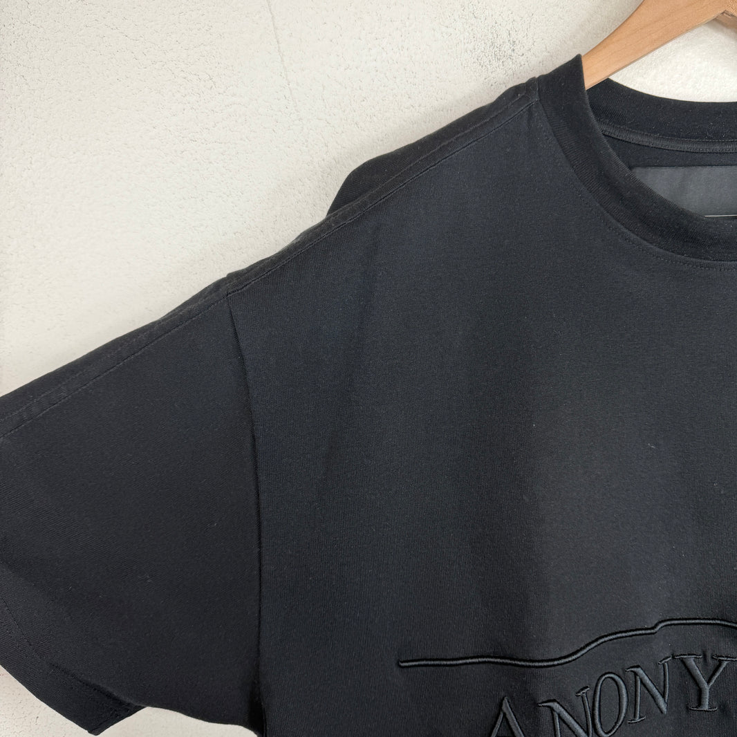 Anonymous Club Black Embroidered Logo Tee