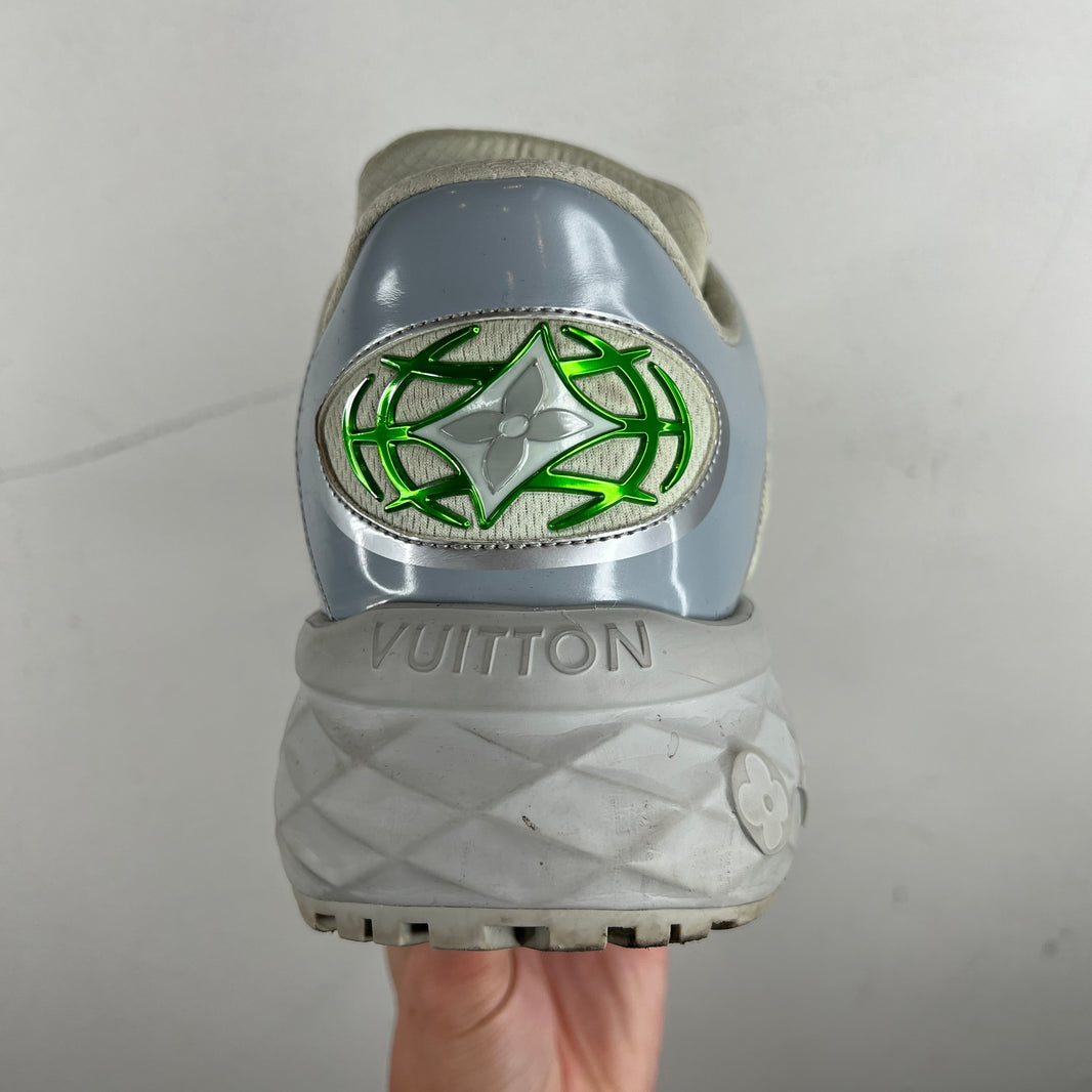 Louis Vuitton Silver Discovery Lace Up Sneakers