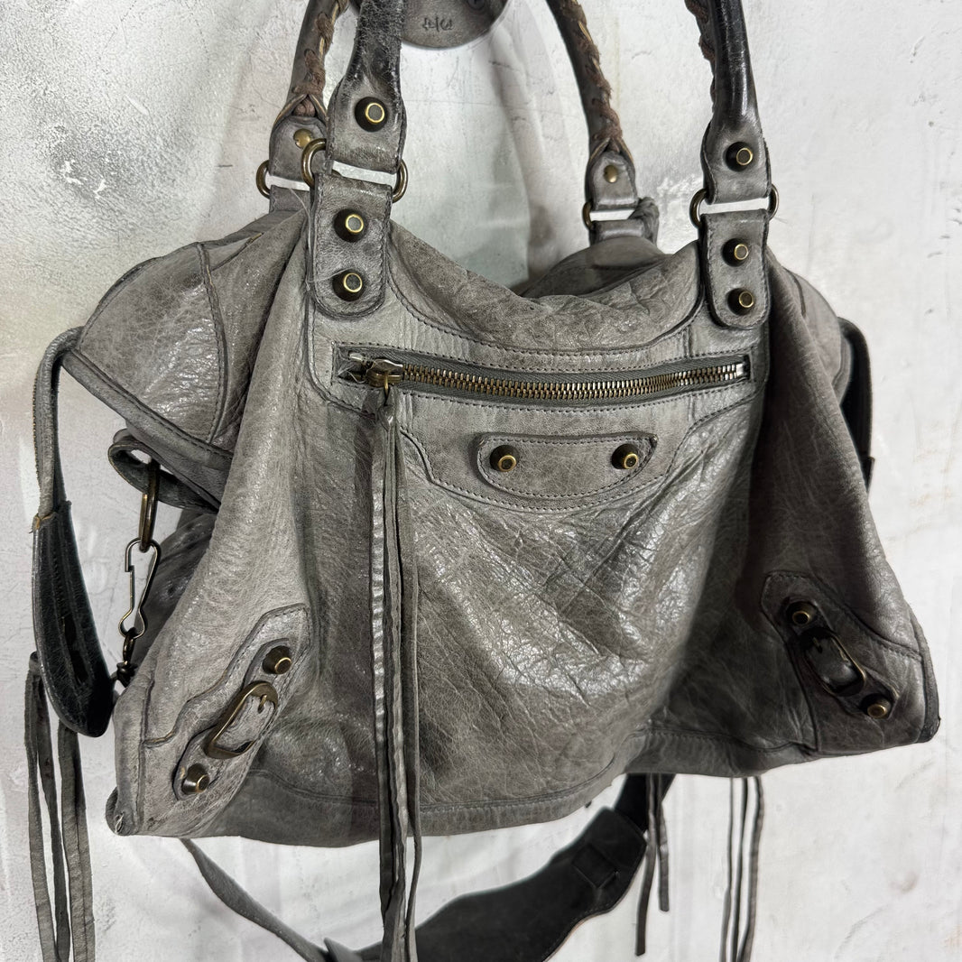 Balenciaga Grey City Bag