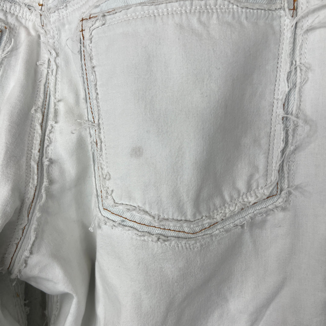 Margiela White Distressed Inside Out Jeans