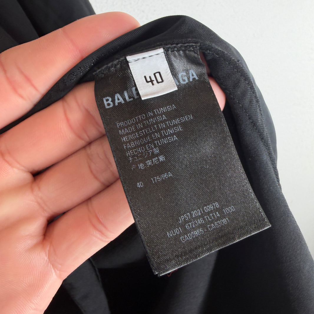 Balenciaga Layered Wool Button Up LS Shirt