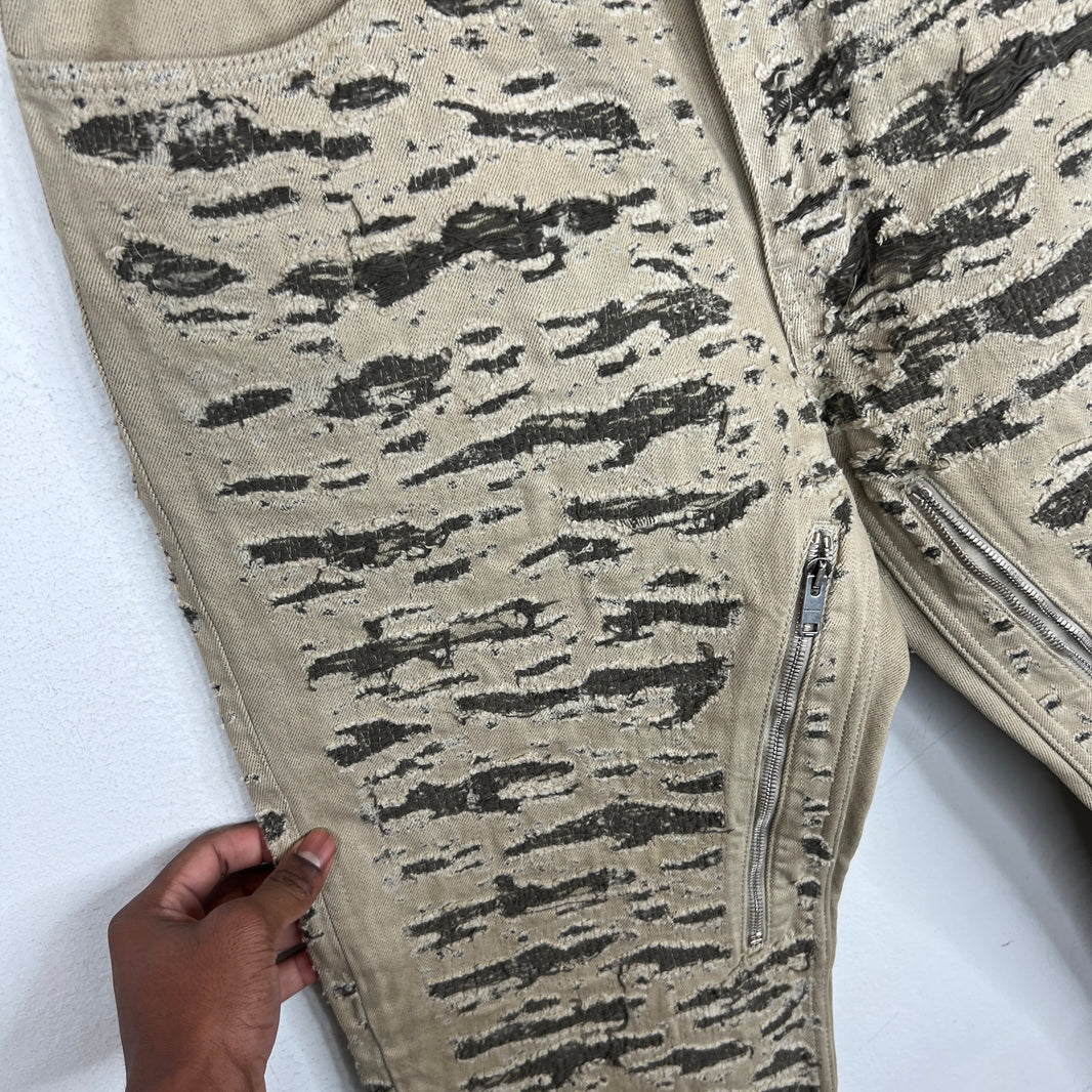 Givenchy Distressed Zipper Denim