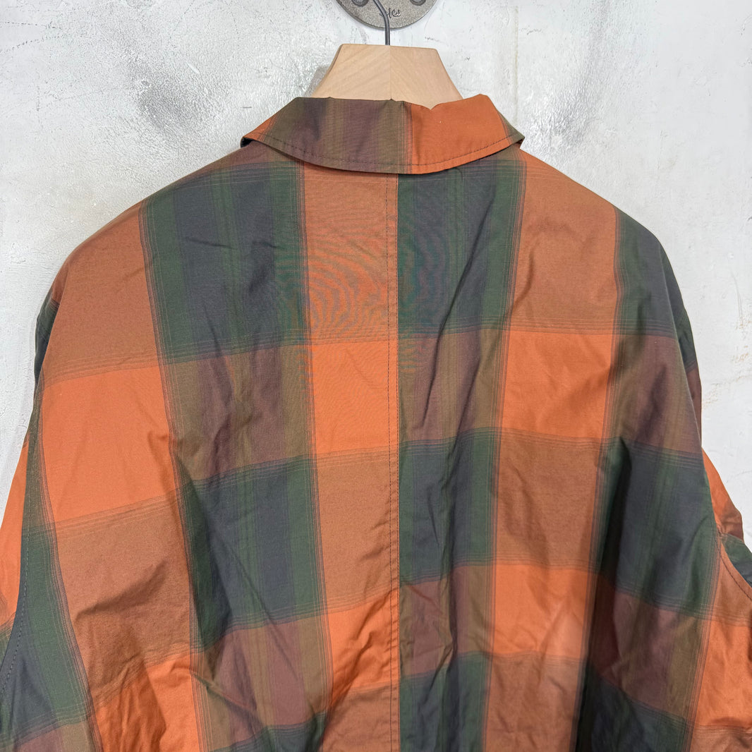 Stussy Insulated Orange Plaid Coaches Jacket