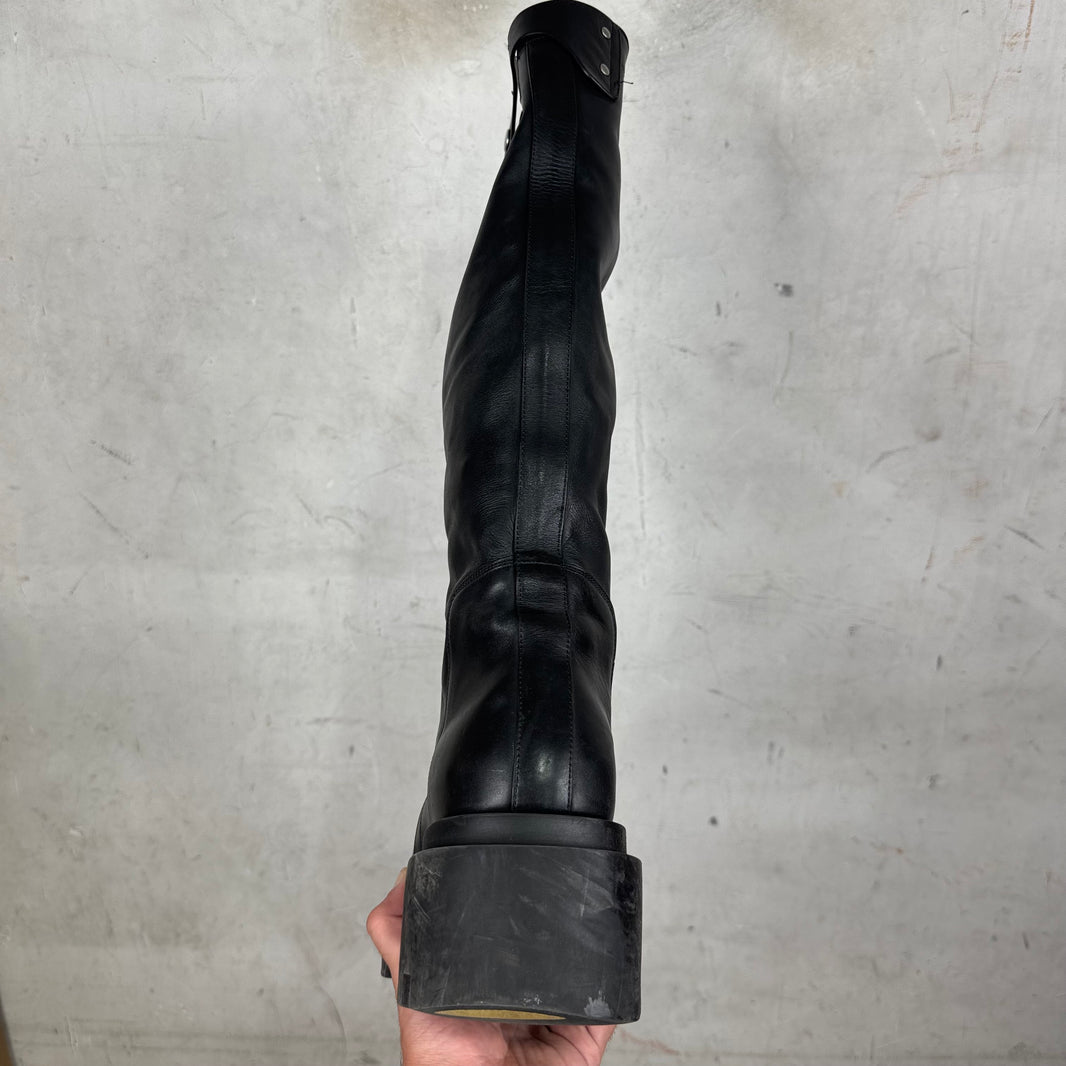 Rick Owens Mid Top Leather Bogun Boots