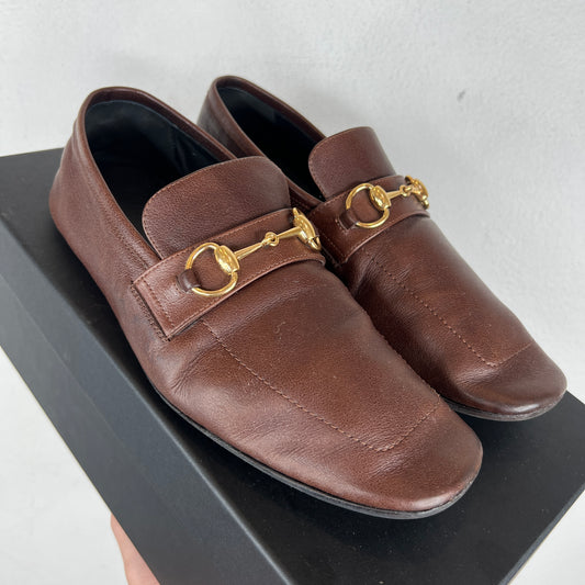 Gucci Chestnut Horsebit Loafers