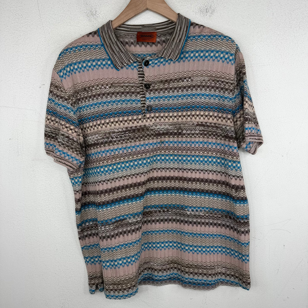 Missoni Multicolor Knit Polo T-Shirt