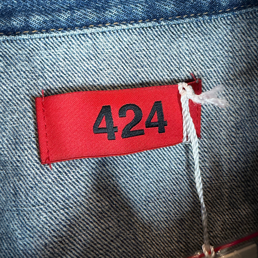 424 Camicia Uomo Denim Button Up Shirt
