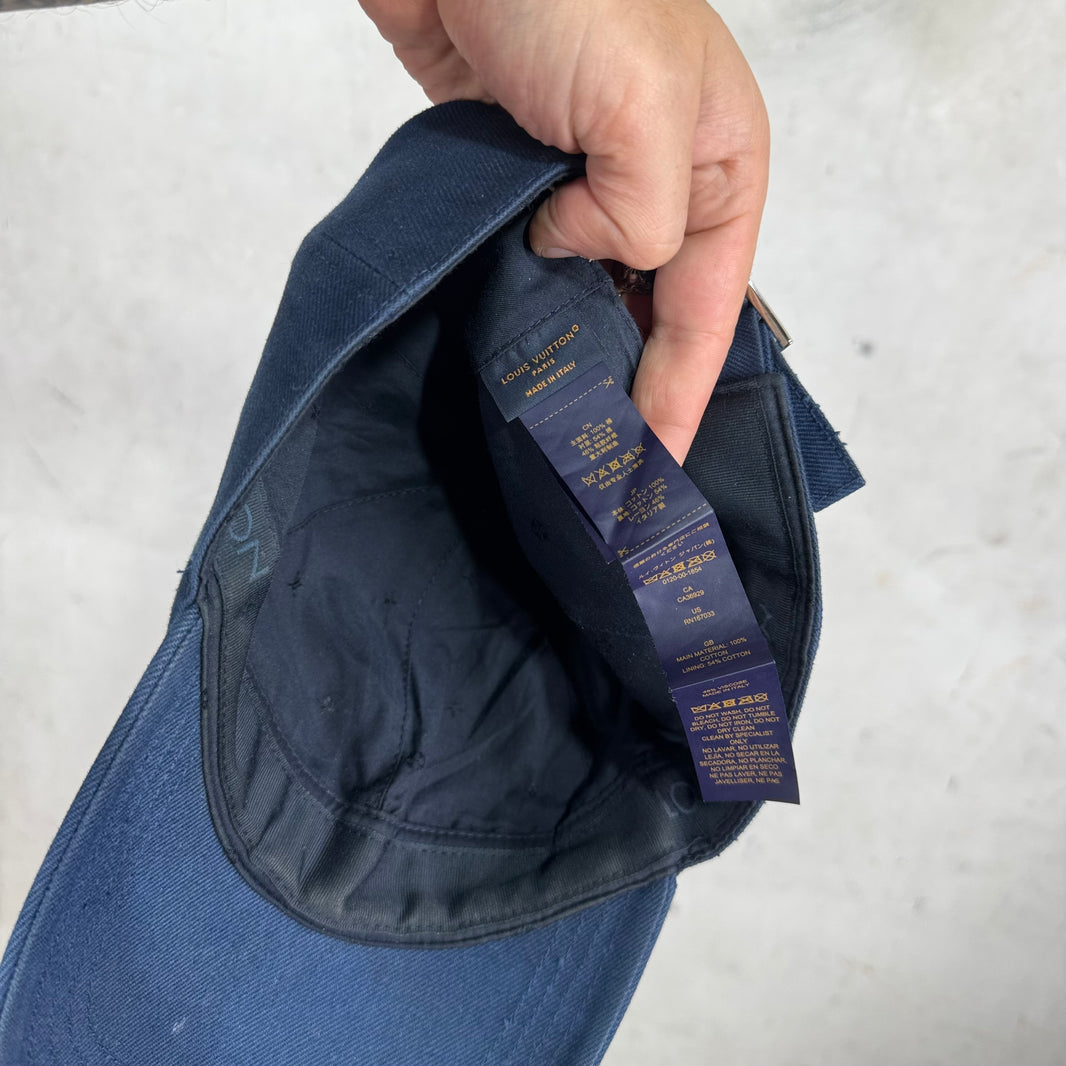 Louis Vuitton Navy Embroidered LV Hat