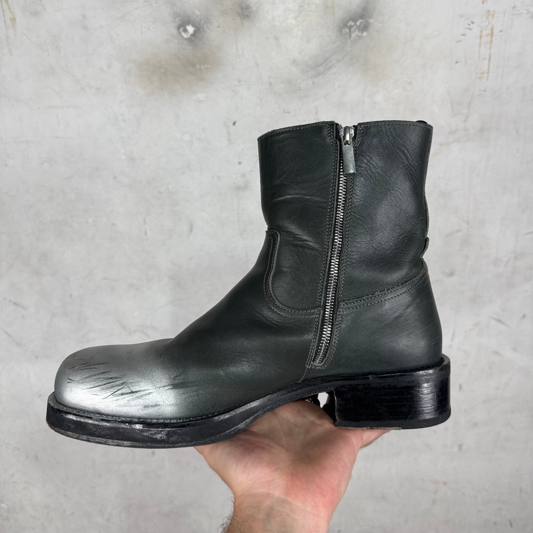 Acne Studios Silver Toe Boots