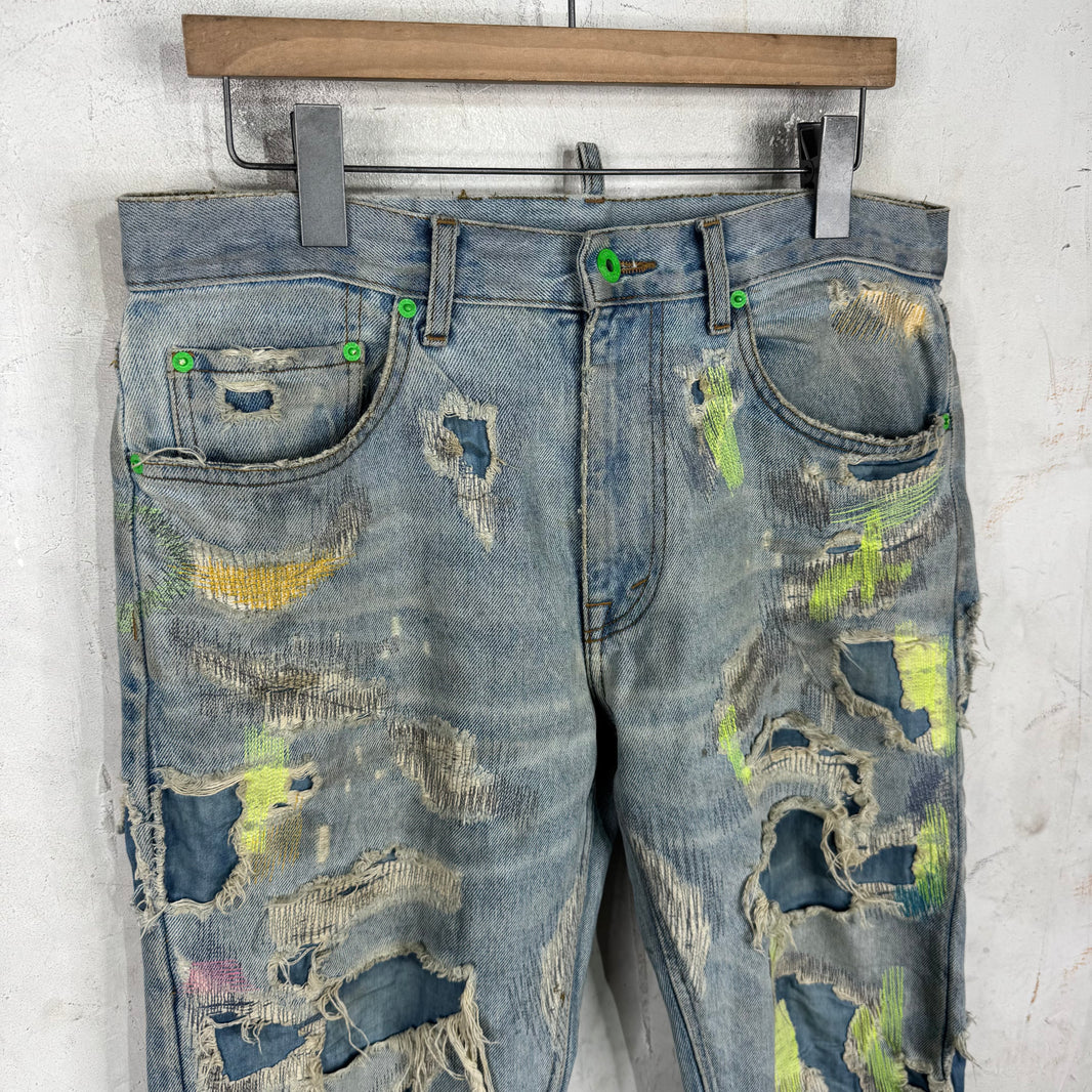 Endless Denim Repaired Back Logo Denim