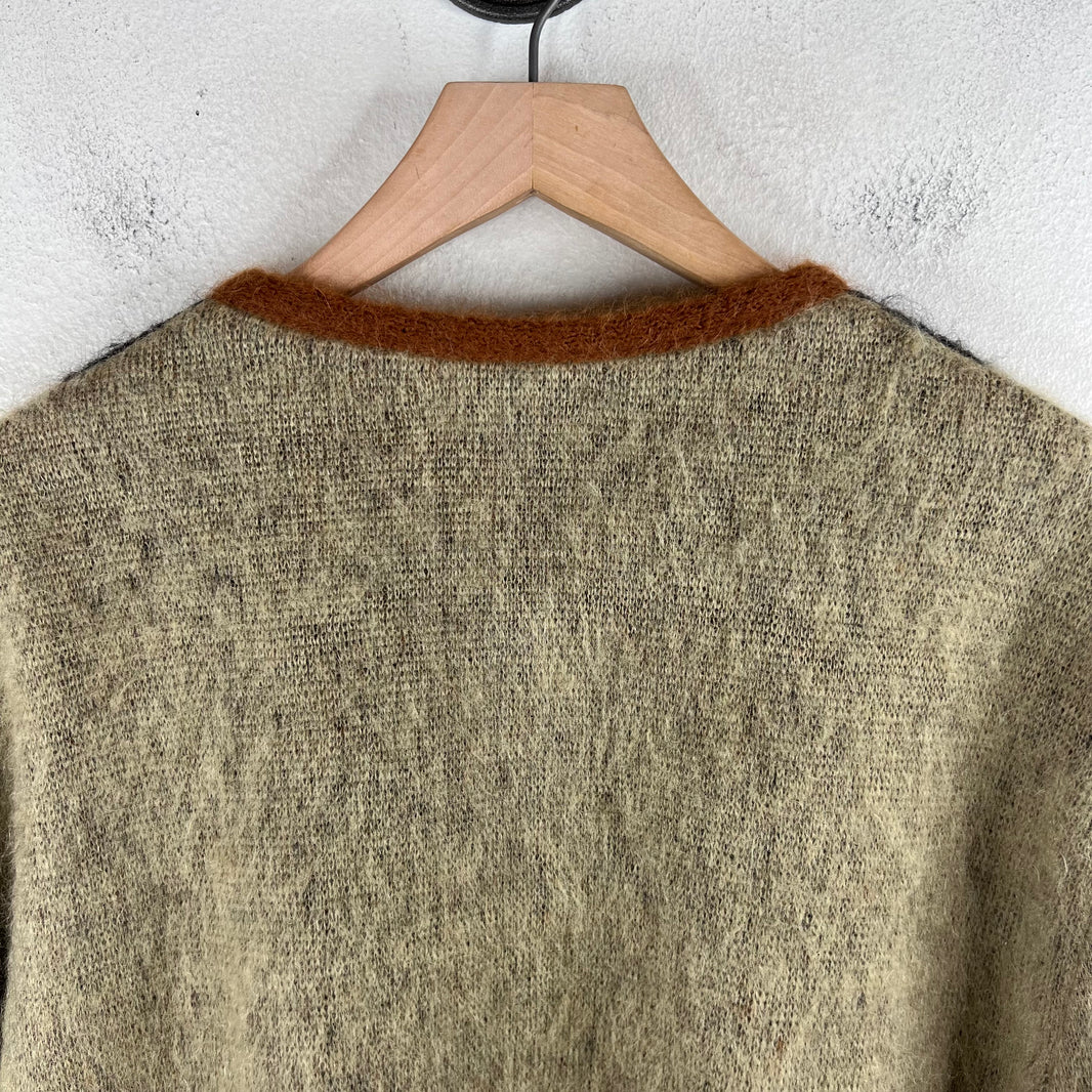 Celine Rhinestone Button Up Mohair Cardigan