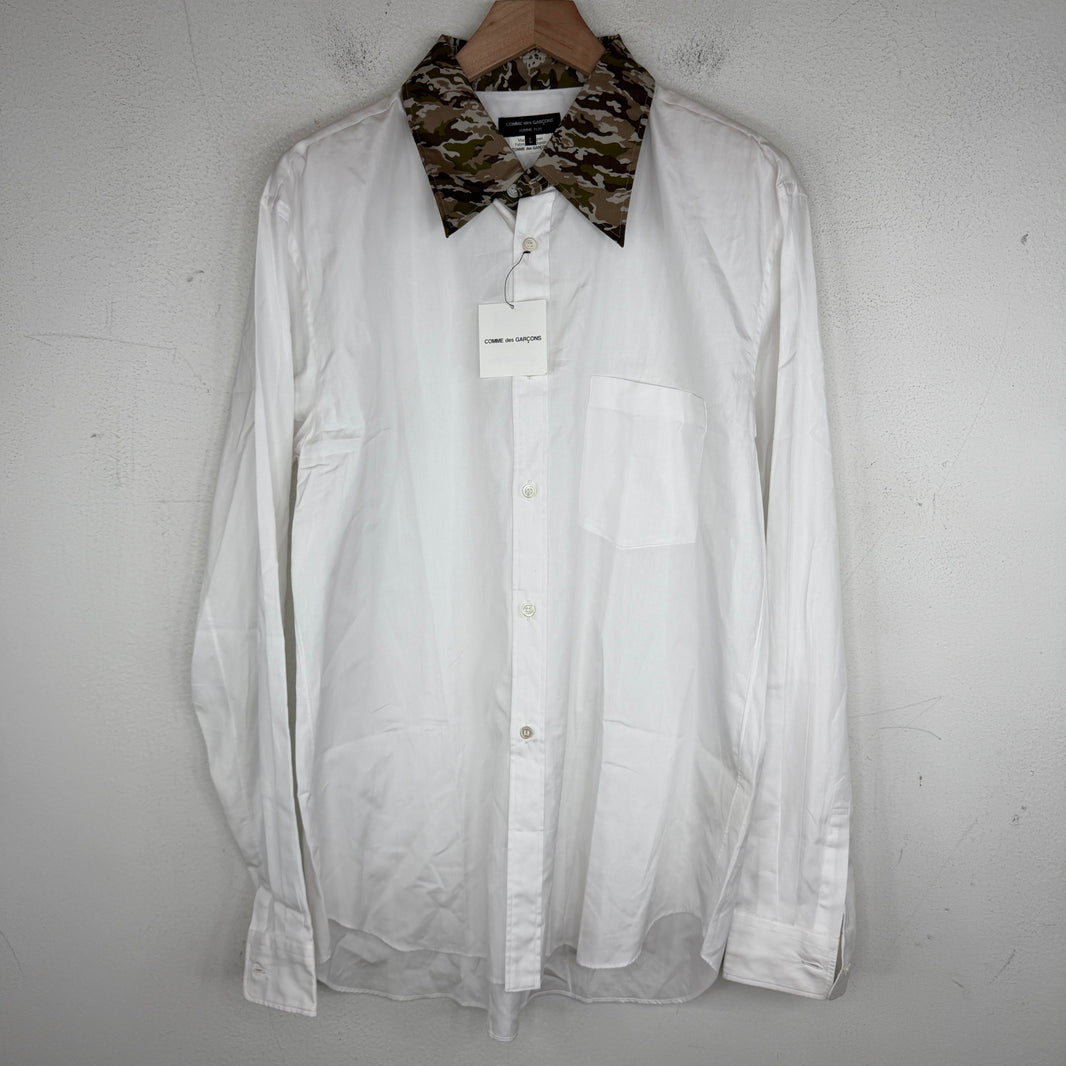 CDG Camo Collar Button Up LS Shirt