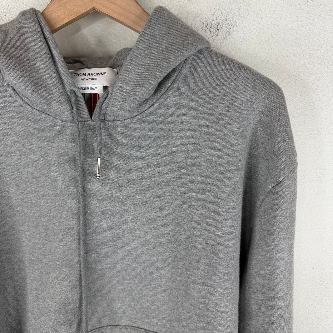 Thom Browne Gray Logo Hoodie