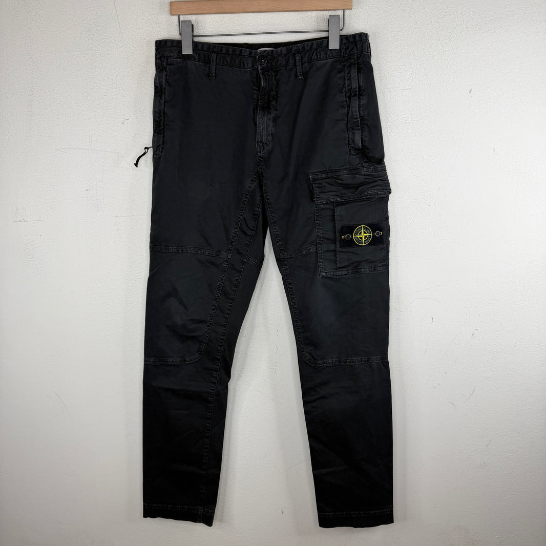 Stone Island Black Patch Cargo Pants