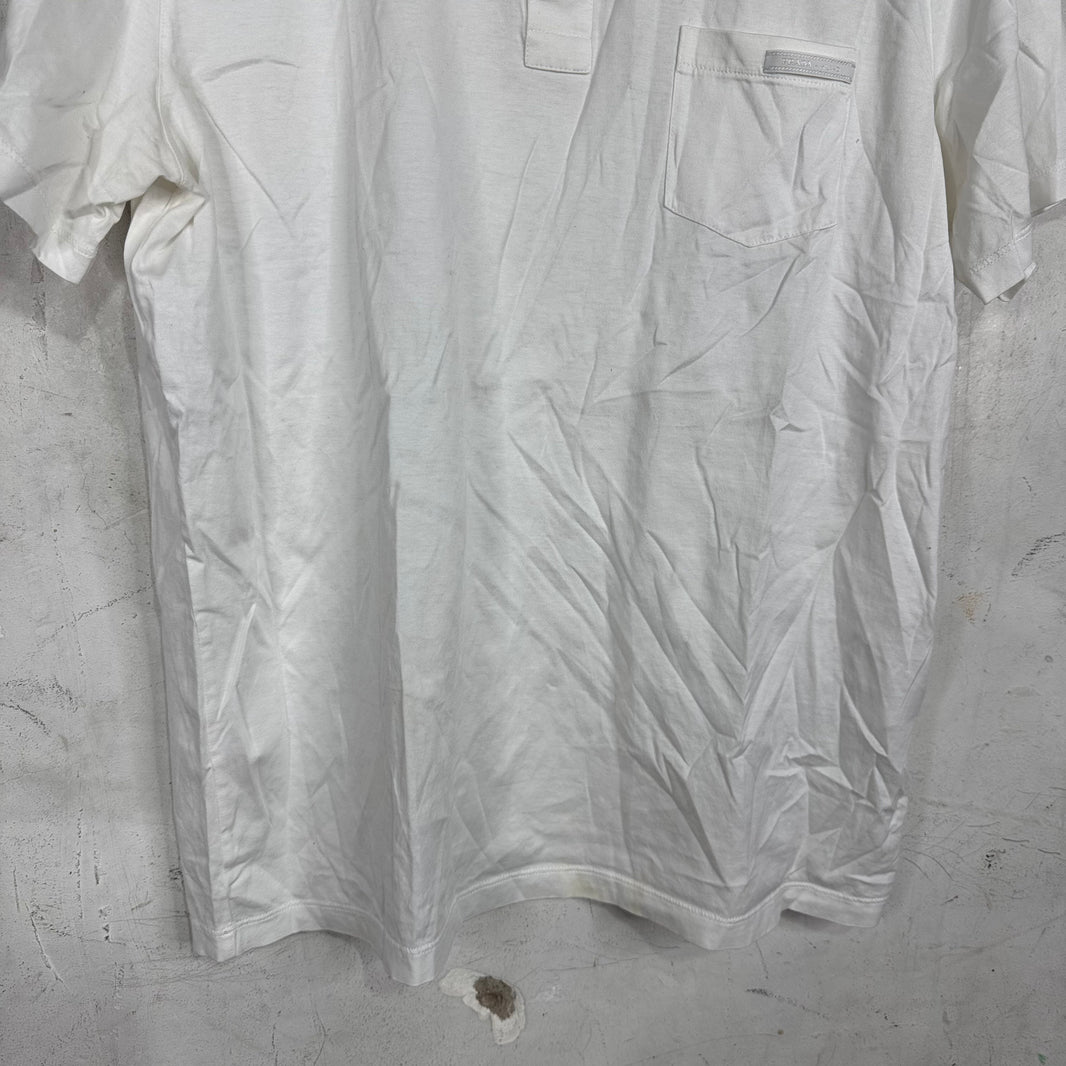 Prada White Polo Shirt