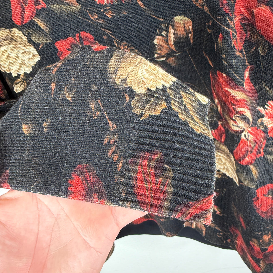 Givenchy Floral Woven Hybrid Split Crewneck