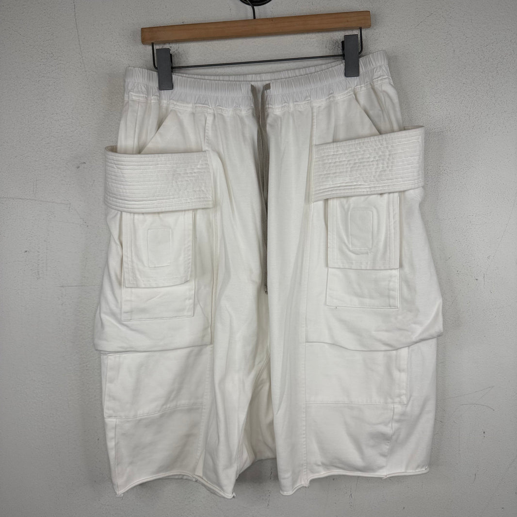 DRKSHDW White Creatch Cargo Shorts