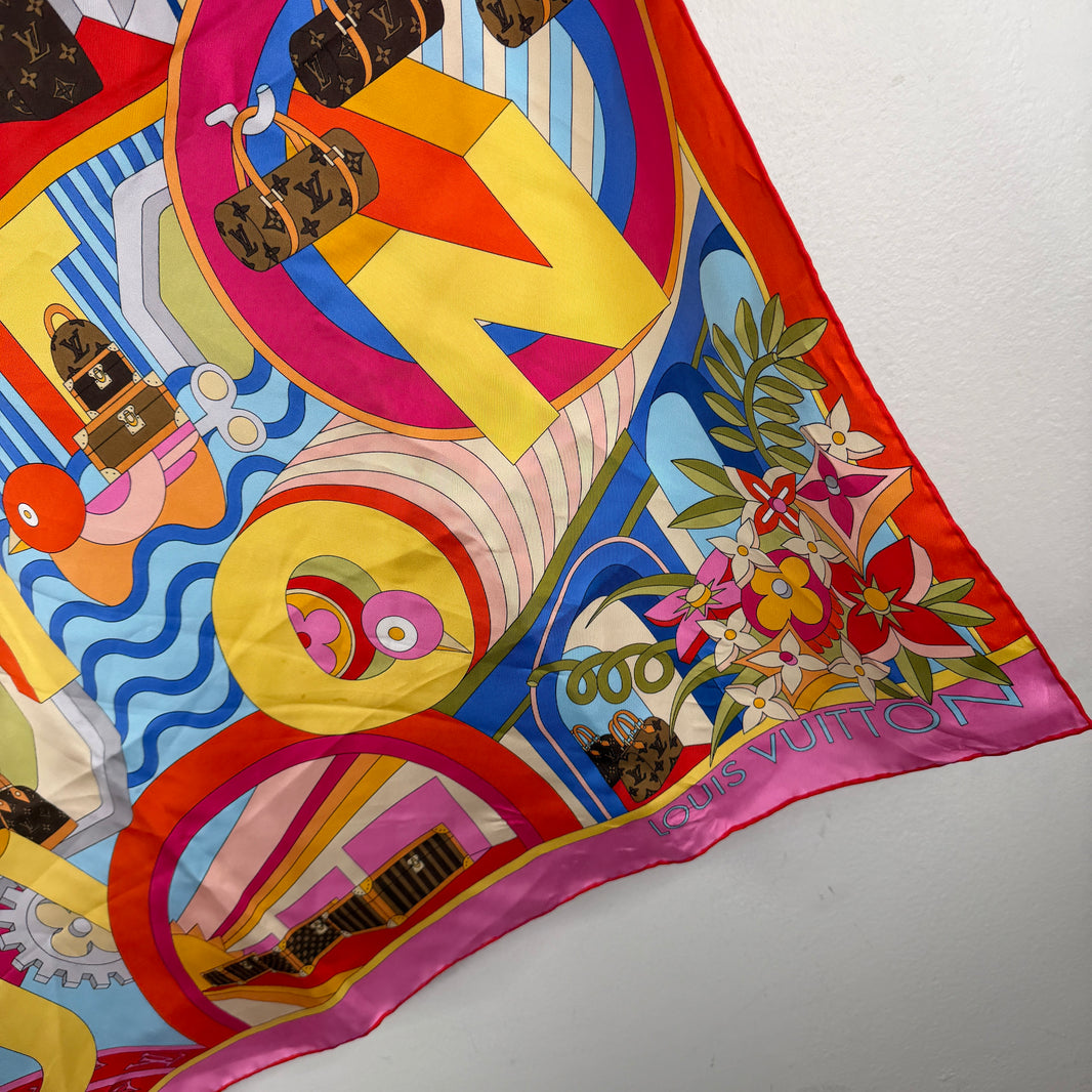 Louis Vuitton AOP Multicolor Silk Bandana