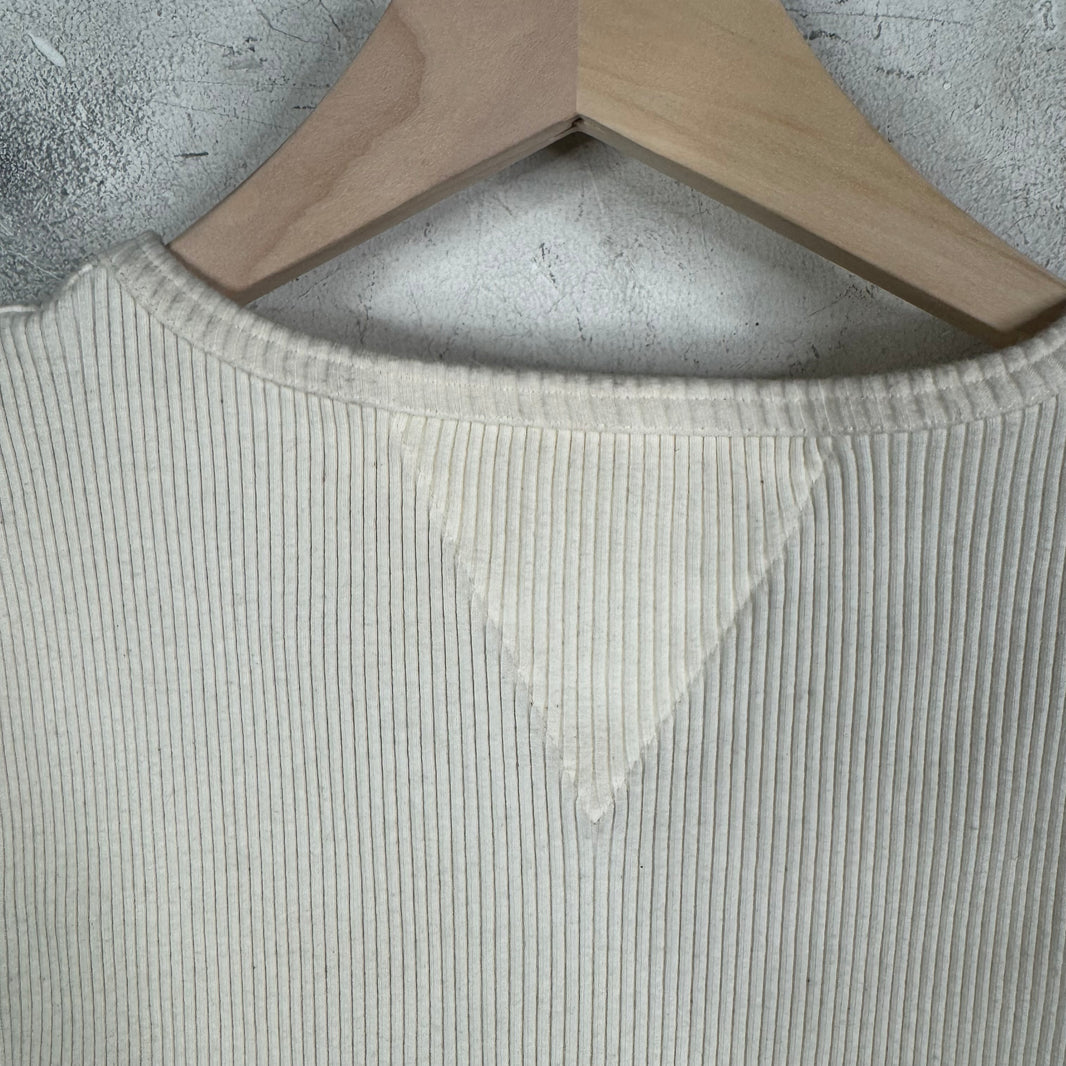 Bottega Veneta White Ribbed Tank Top