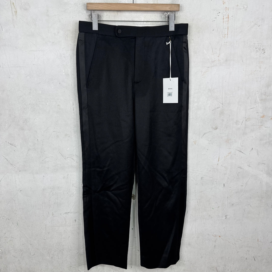 Bode Black Tuxedo Trousers