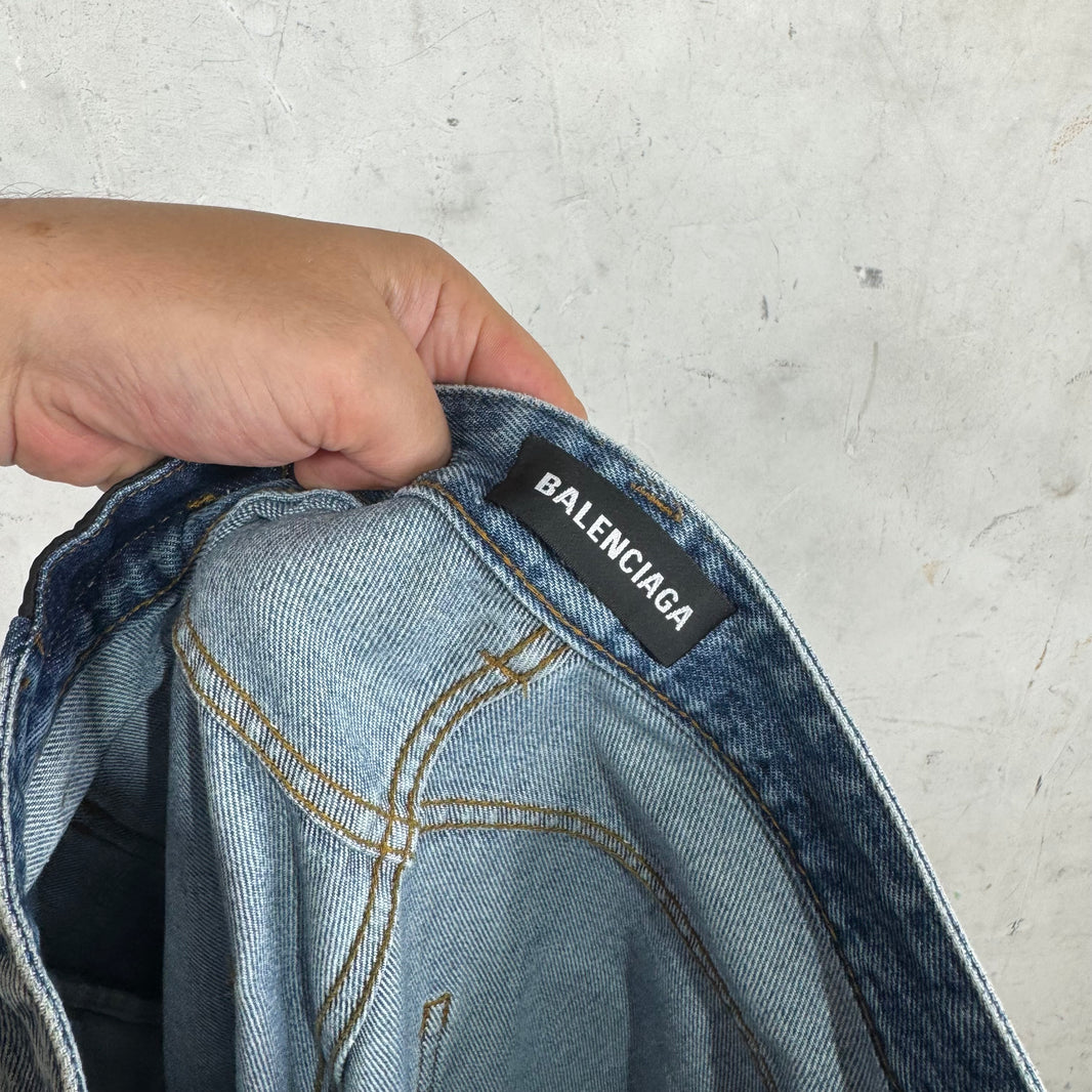 Balenciaga Distressed Layered Track Jeans