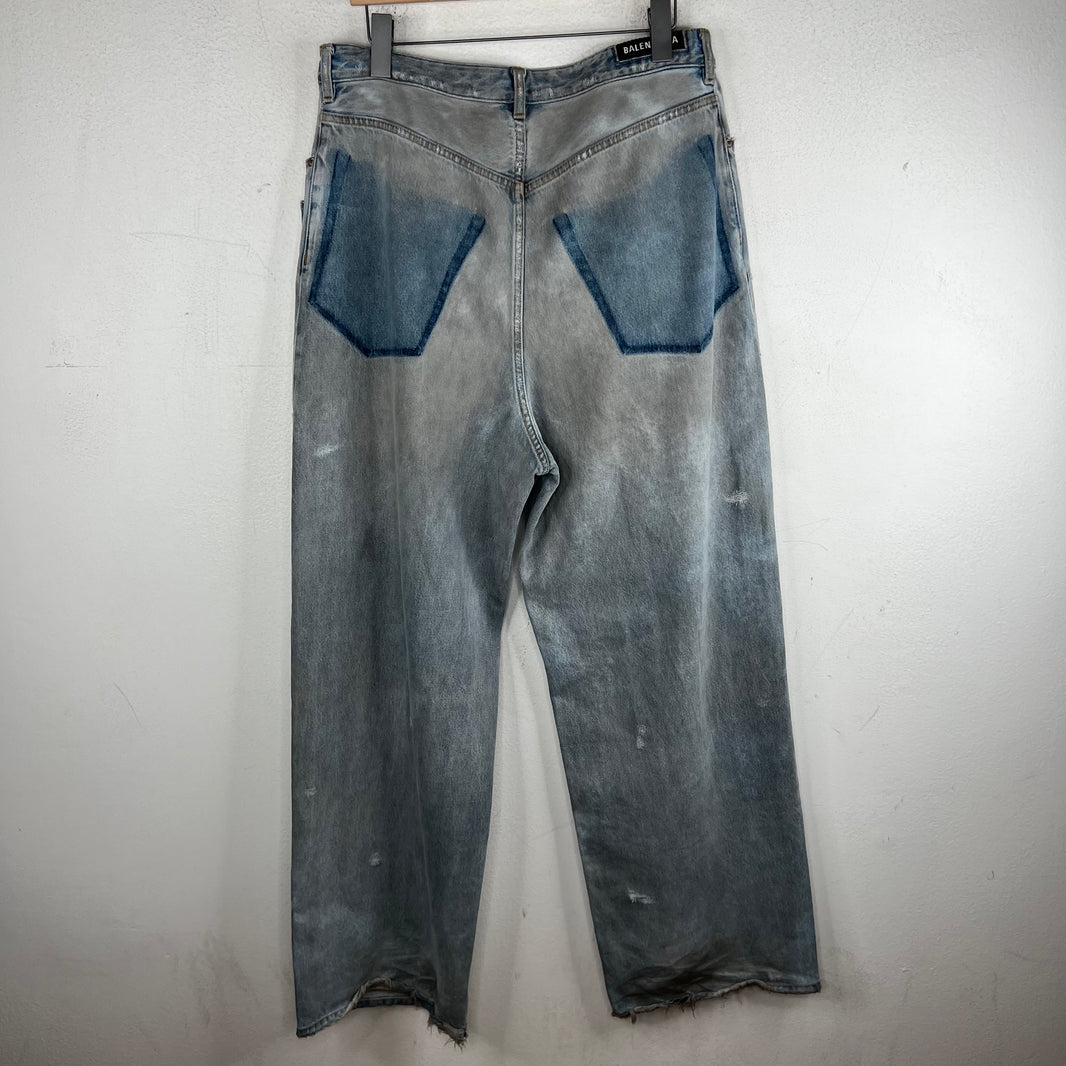 Balenciaga Front Pocket Distressed Denim jeans