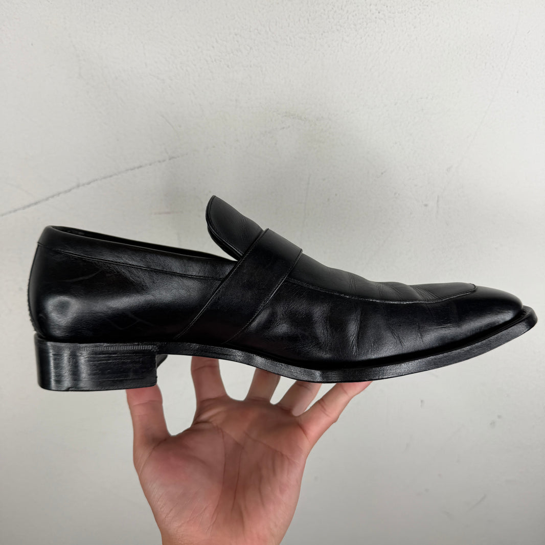 Gucci Black GG Metal Logo Loafers