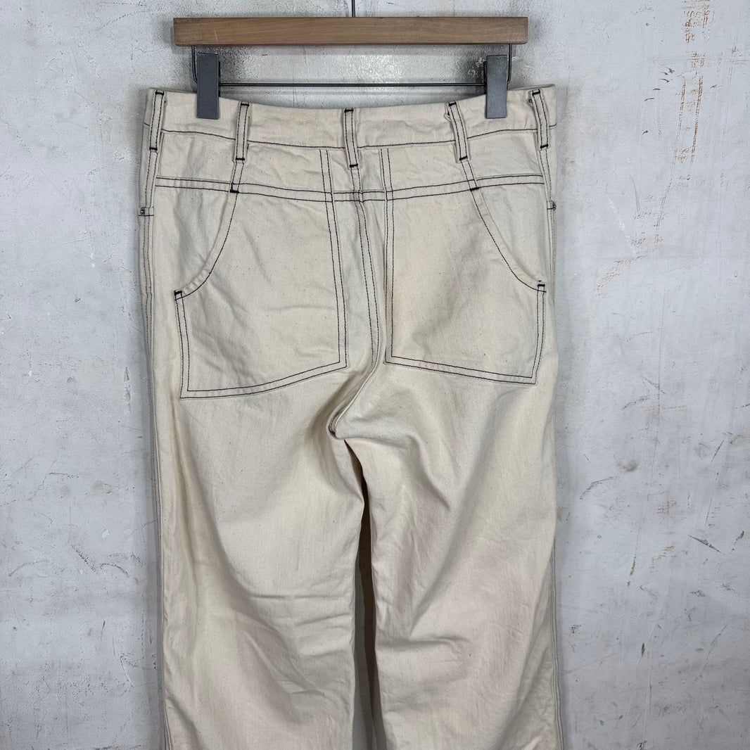 Eckhaus Latta Contrast Stitch Linen Pants