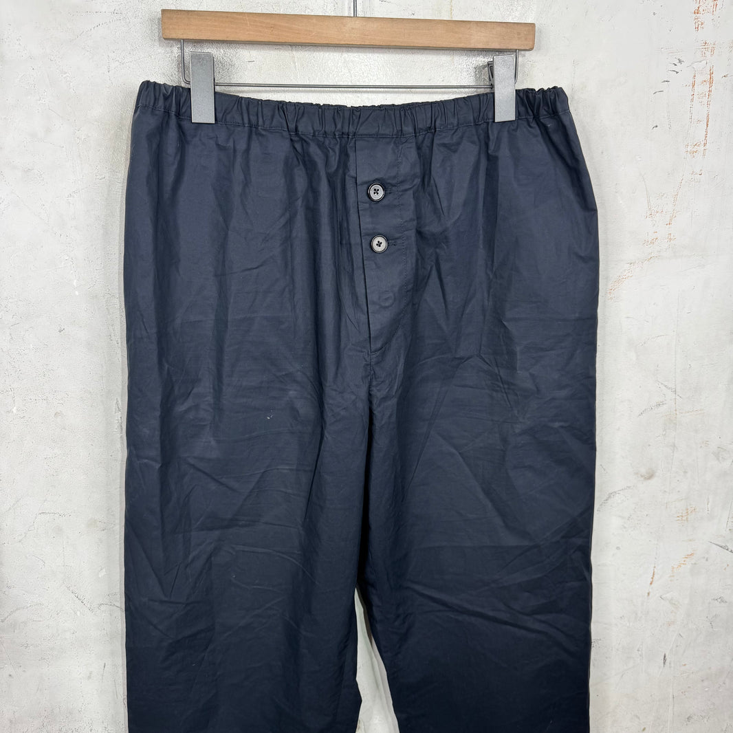 Jil Sander Elastic Waisted Loose Navy Pants