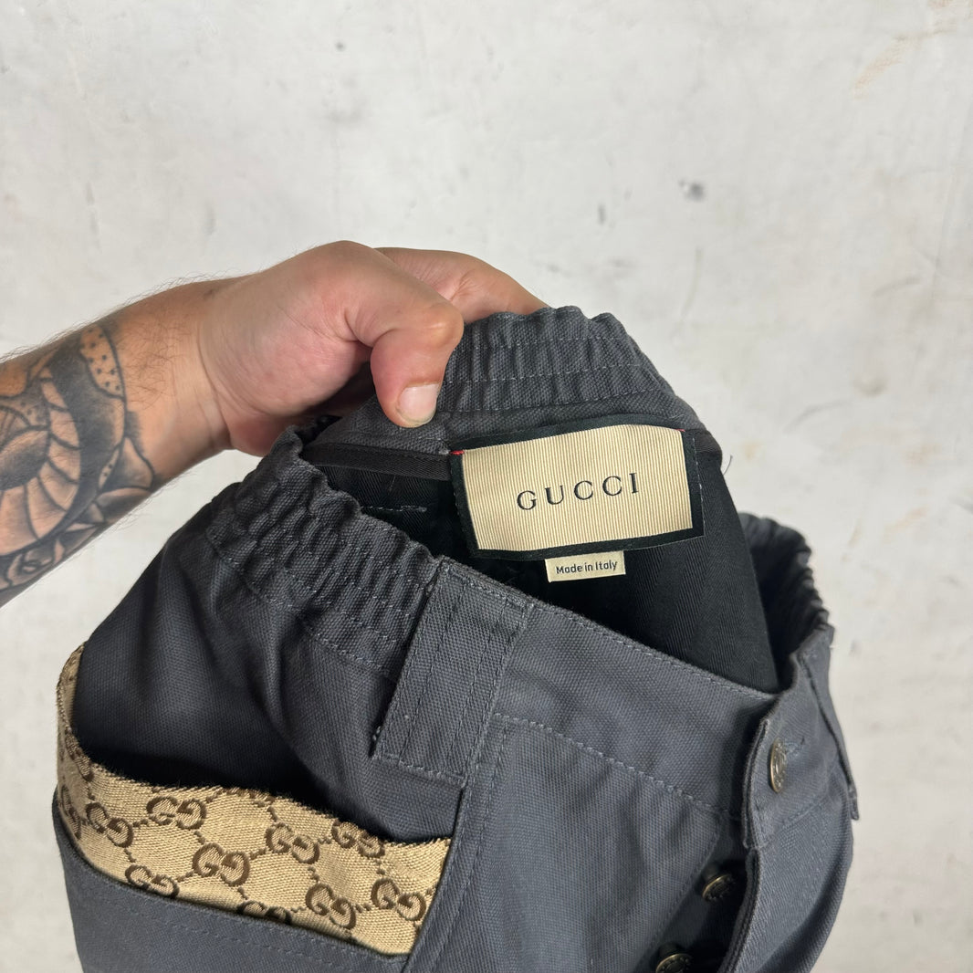 Gucci Reconstructed Canvas Monogram Pants