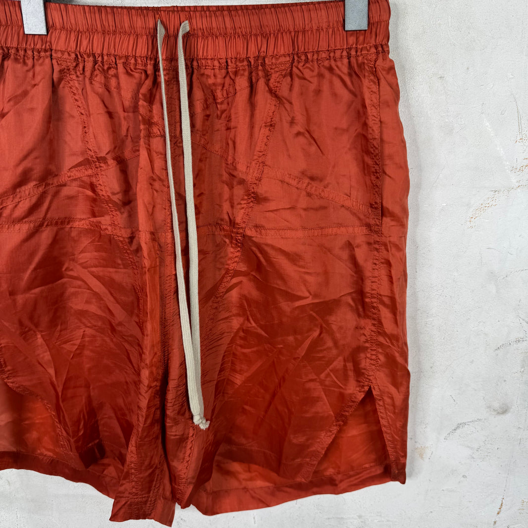 Rick Owens Strobe Cupro Pentagram Shorts