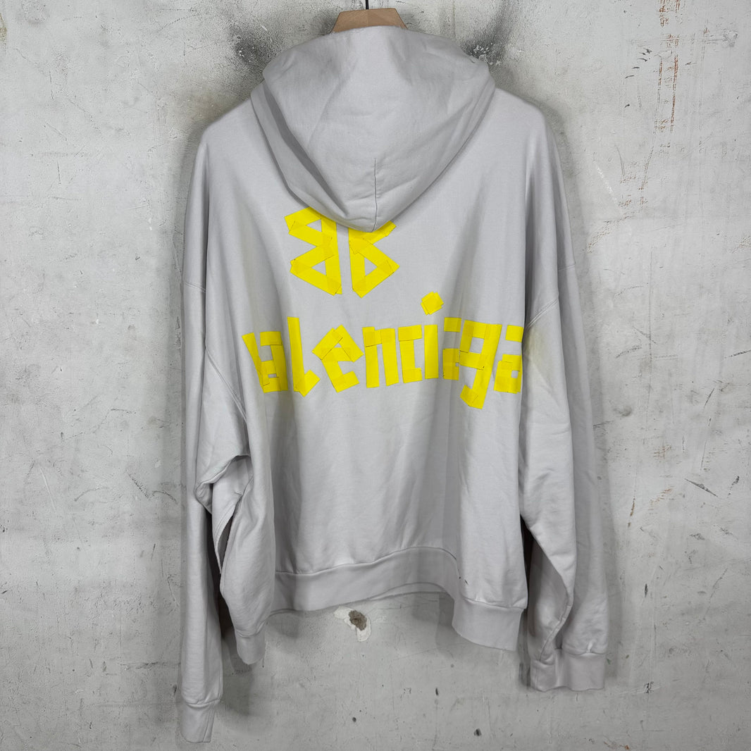 Balenciaga White Tape Hoodie