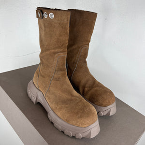 Rick Owens Suede Creeper Bozo Tractor Boots