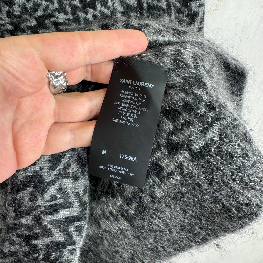 Saint Laurent Zig Zagged Mohair Sweater