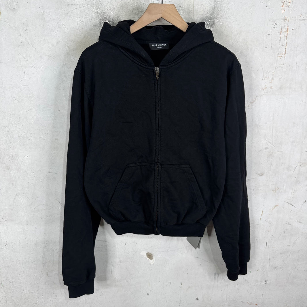 Balenciaga Tab Logo Zip Hoodie