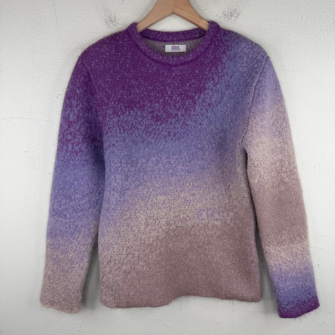 ERL Purple Gradient Knit Sweater