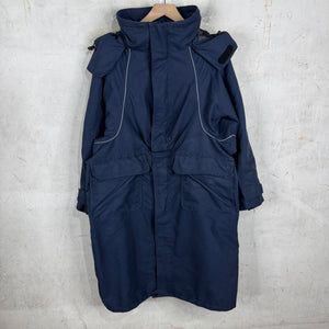 Balenciaga Navy Long Swing Parka Jacket