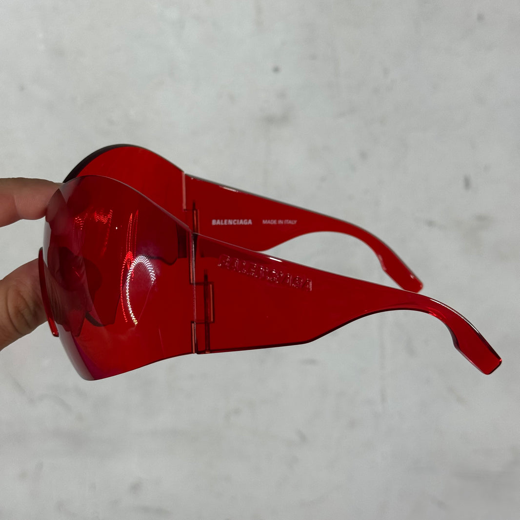 Balenciaga Red Butterfly Mask Sunglasses
