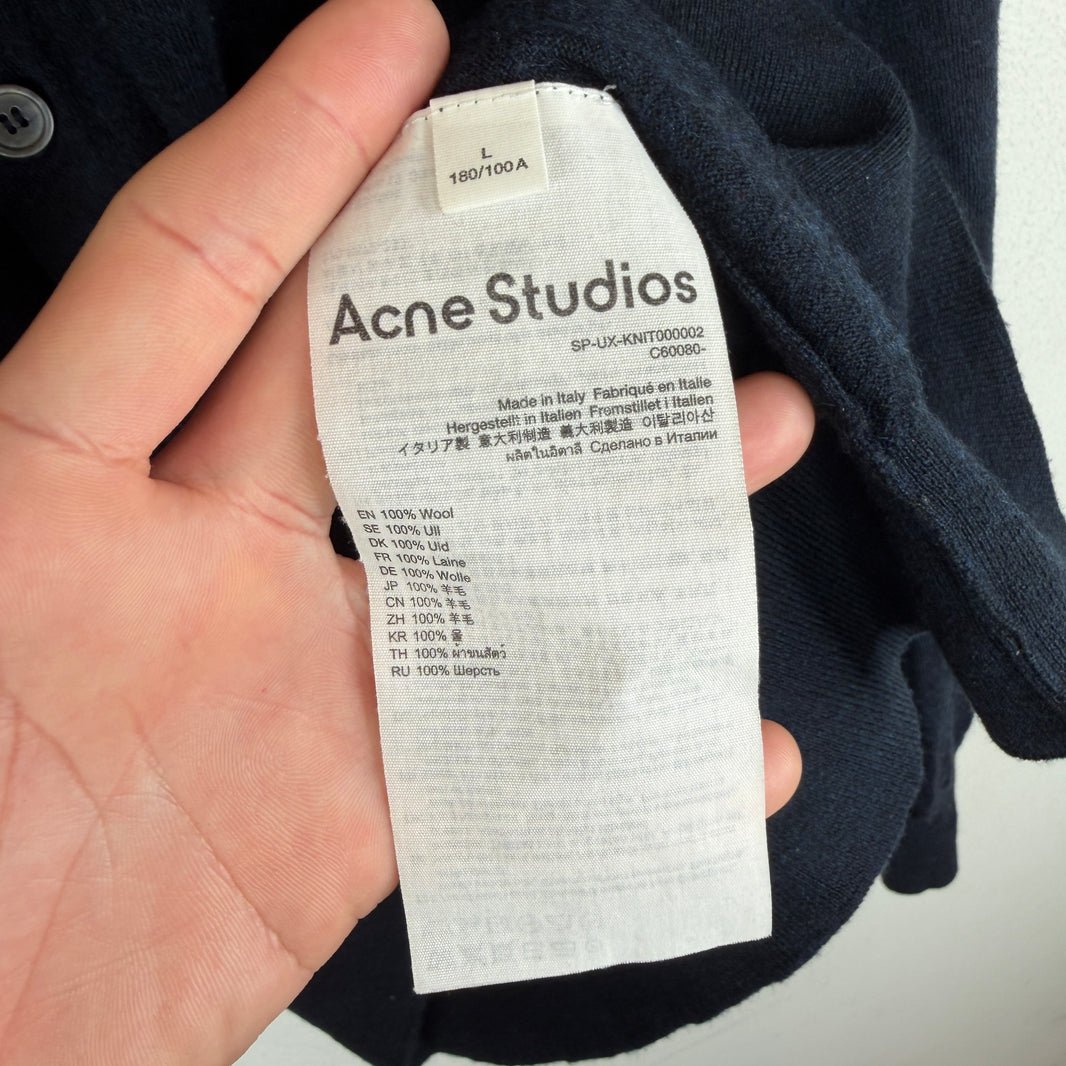 Acne Studios Navy Wool Cardigan