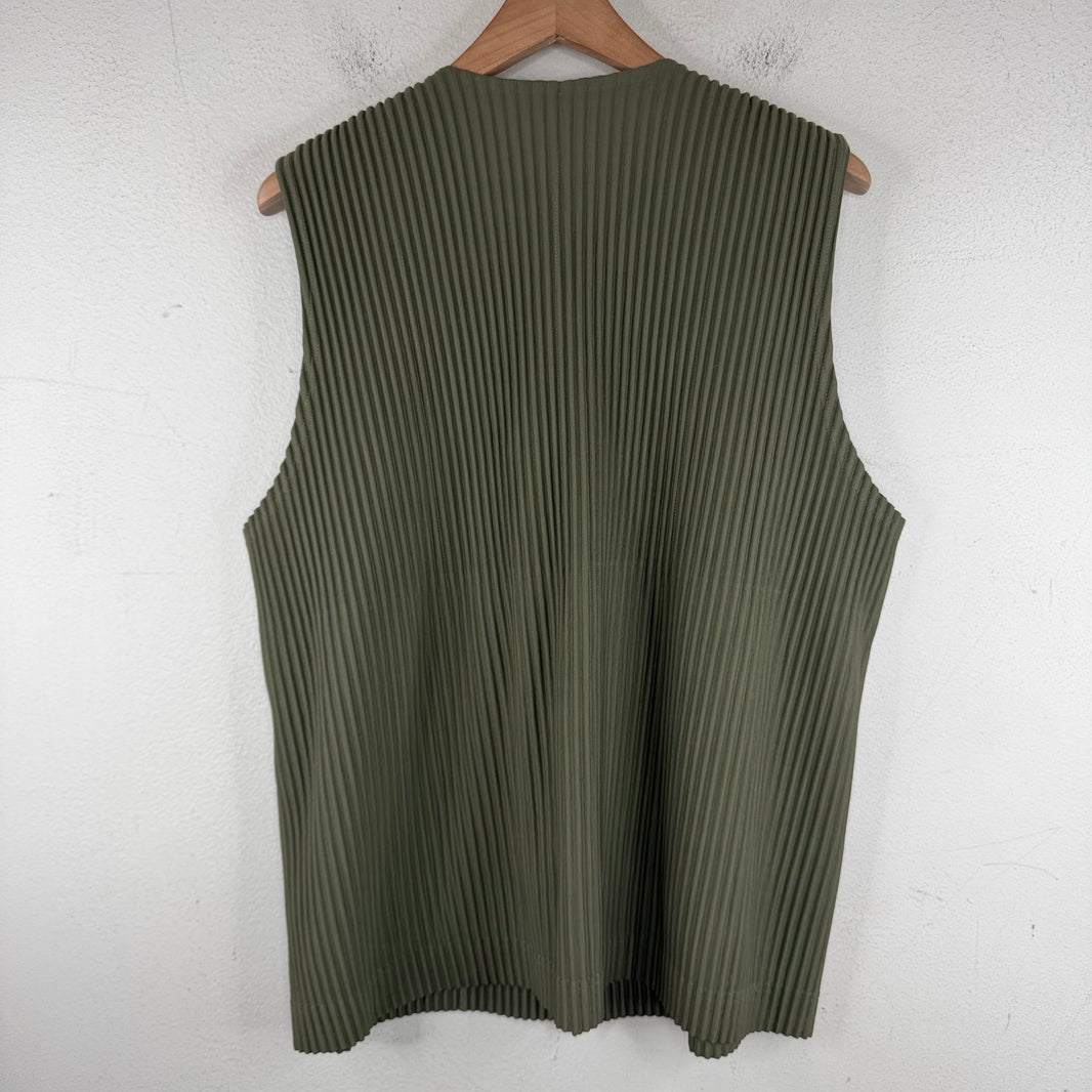 Issey Miyake Plisse Olive Vest