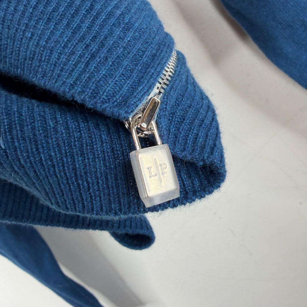 Loro Piana Baby Cashmere Blue Hoodie