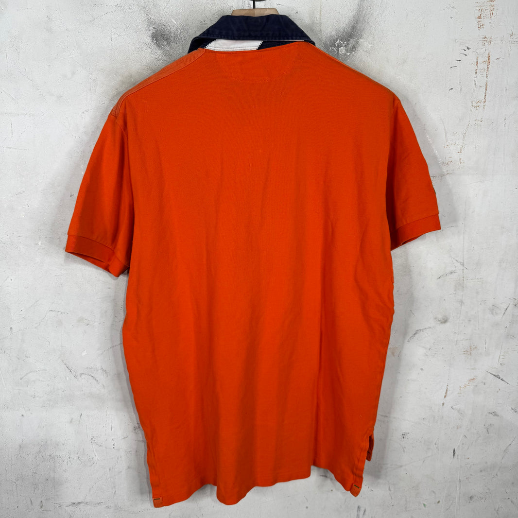 Ralph Lauren Orange/Navy #3 Big Pony Polo