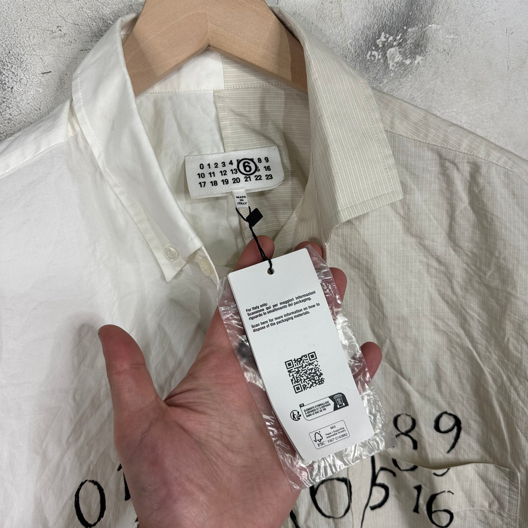 Margiela MM6 Cropped Logo Buttoned Shirt