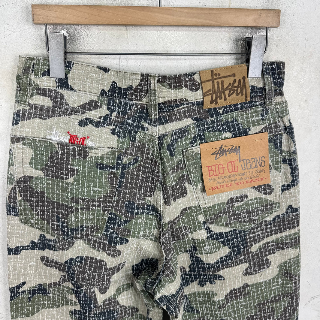 Stussy Camo Needle Punch Big Ol Jeans