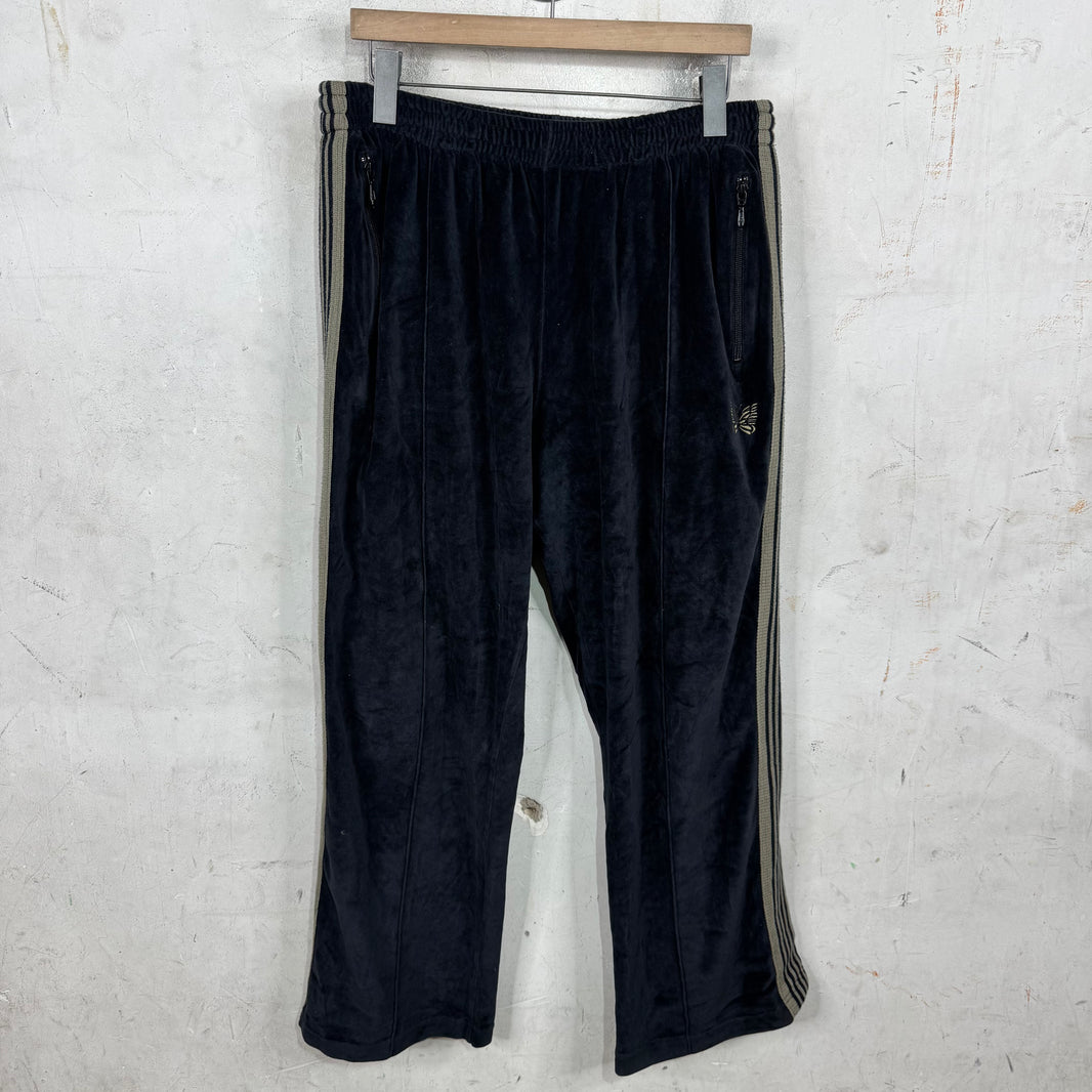 Needles Black Velvet Track Pants