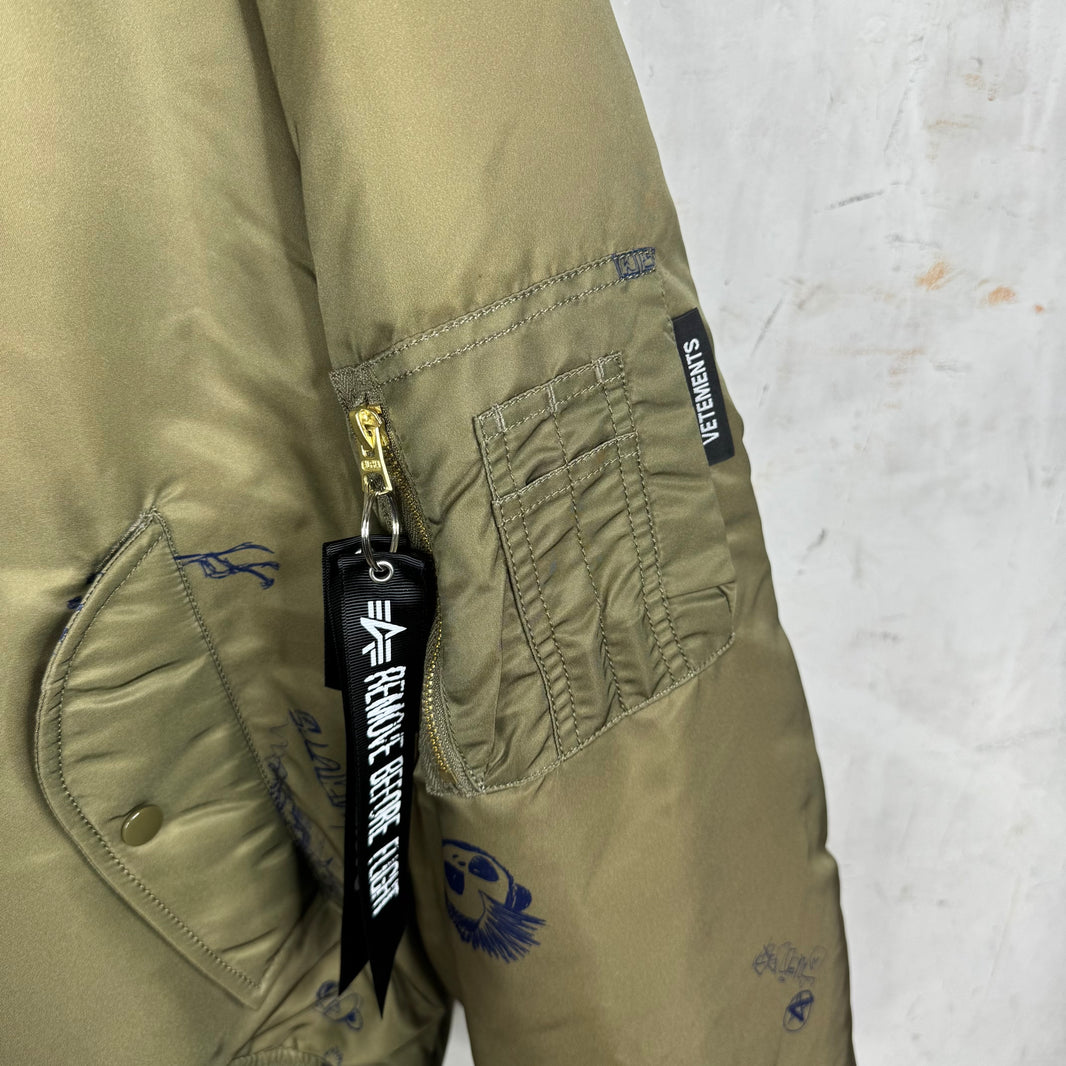 Vetements x Alpha Industries Sketched Bomber Jacket