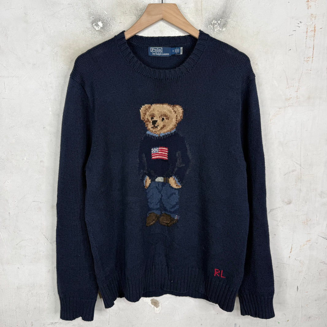 Ralph Lauren Navy Polo Bear Sweater