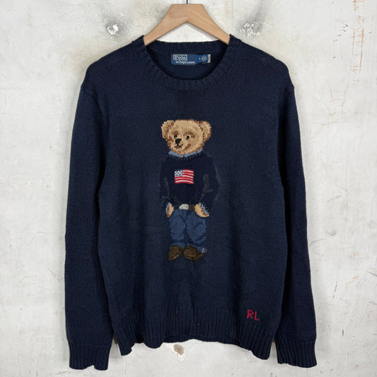 Ralph Lauren Navy Polo Bear Sweater